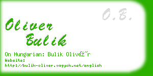 oliver bulik business card